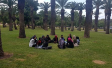 شبيبة المستقبل الآمن للفجر الجديد من رهط تتجول في يافا